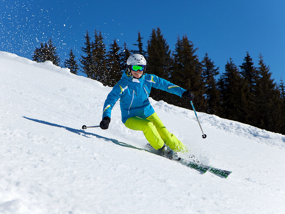 Skifahrer auf der Schmitten Zell am See